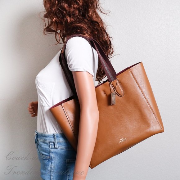NWT Coach Derby Leather Tote Shoulder Bag